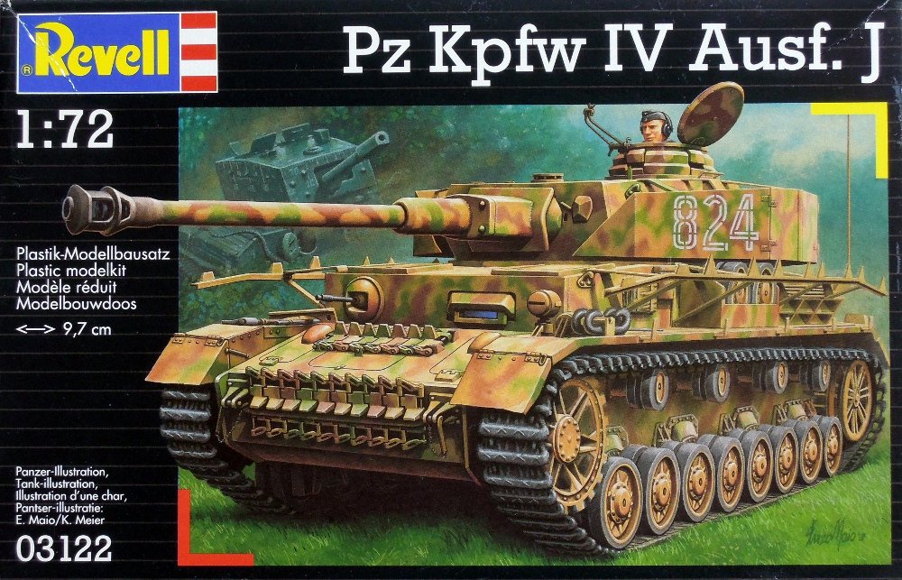 1/72 レベル製 ミリタリーキット　4台セット　⑩ 1/72 WW.II ドイツ軍 IV号戦車J型 中期生産型 西部戦線 1944